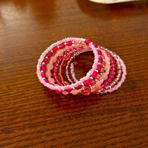Children’s pink beaded bracelet